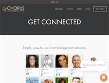 Tablet Screenshot of chorusconnection.com